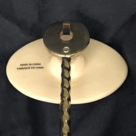 Anthropologie Molly Hatch letter U monogram ceramic wall hook chrome-plated iron - Picture 6 of 7